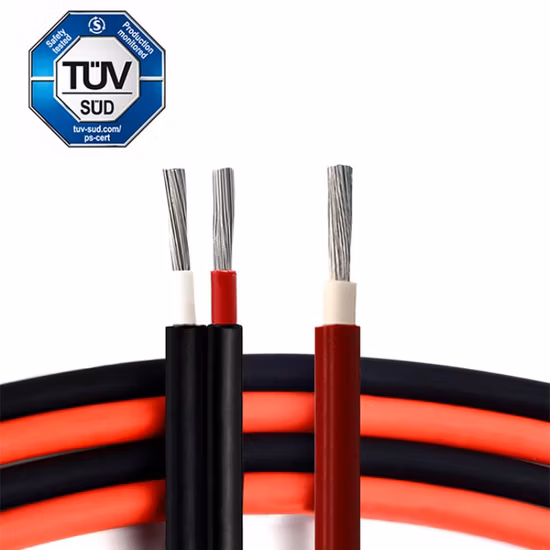 TUV Xlpo 4mm 6mm 10mm Câble solaire PV DC d'alimentation