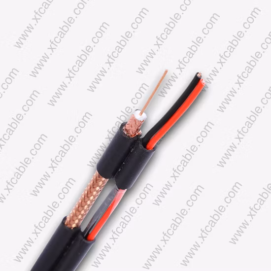 Câble coaxial Câble CCTV Câble Rg58 Rg59 avec alimentation Câble RG6 Câble de données Câble CATV Câble de communication 75ohm Câble de données Câble TV