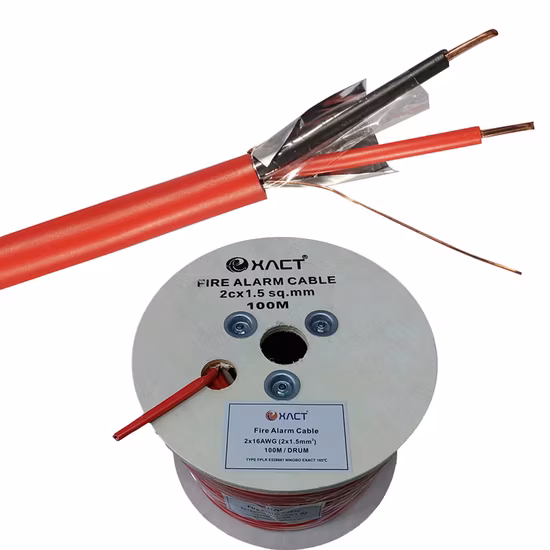 Câble résistant au feu d'alarme incendie de câble résistant au feu de la norme 2x1.0mm2 PH30 PH120 LSZH de LPCB
