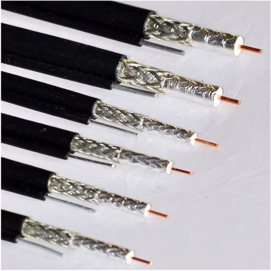 Série de câble coaxial de liaison du câble 75ohm RG de télévision en circuit fermé RG6/RG58/RG11/RG59