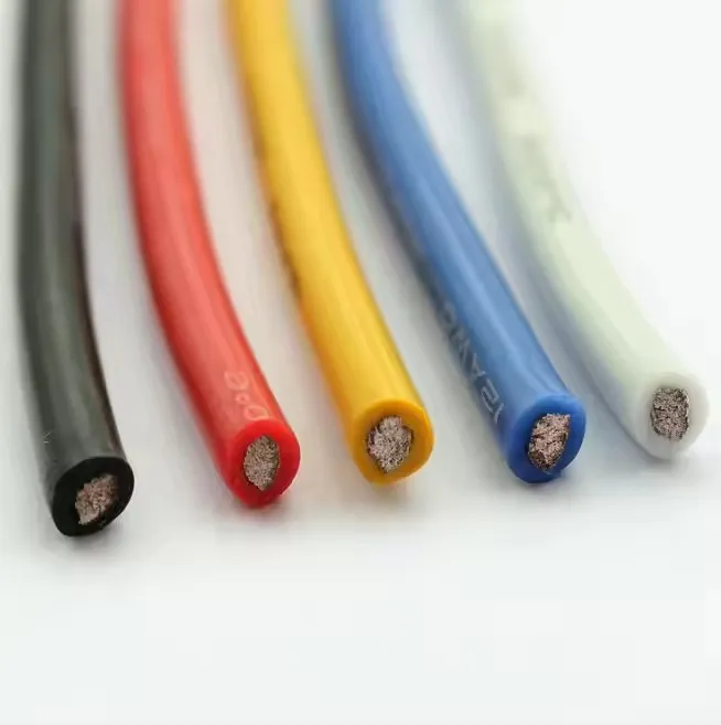 Câble flexible haute température 1,5 mm 2,5 mm 14AWG 500 V 50 kv Fil de caoutchouc de silicone blindé tressé en cuivre étamé